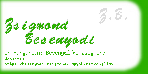 zsigmond besenyodi business card